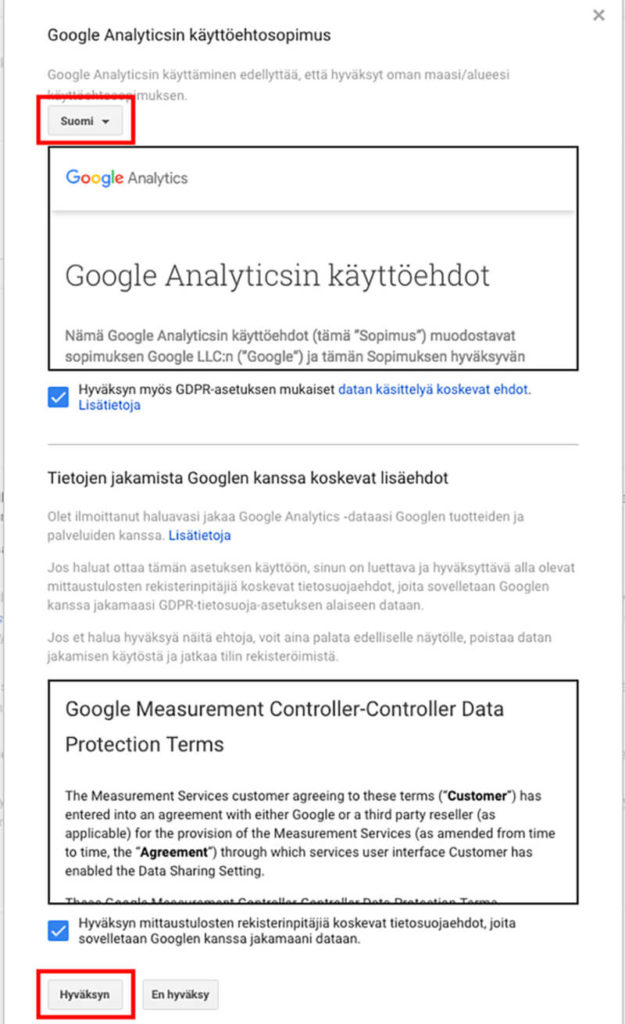 Google-käyttöehdot