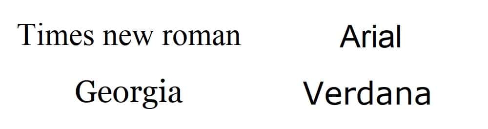 Neljä esimerkkiä hyvistä fonteista