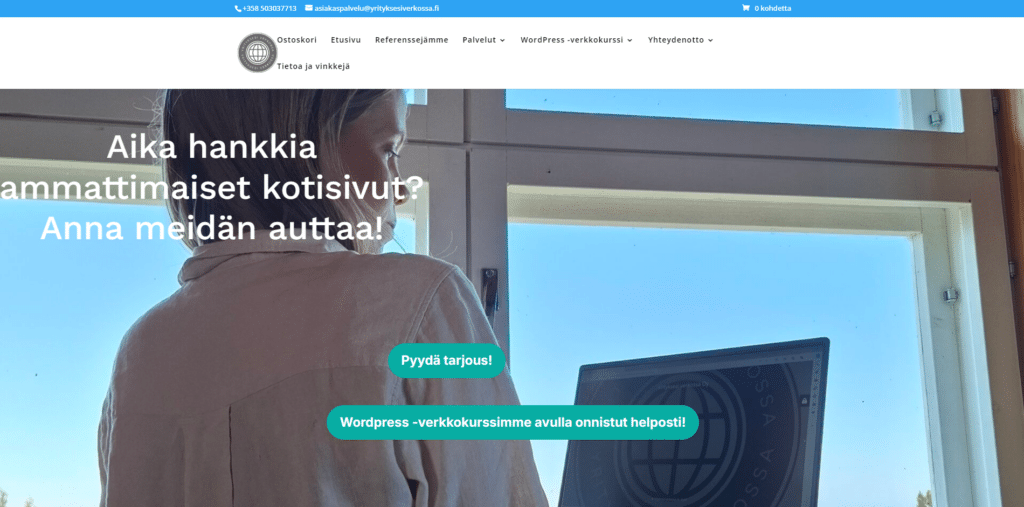 Yrityksesi verkossa Oy:n etusivu